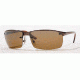 Ray-Ban RB3276-014-13-6413 Sunglasses with No-Line Progressive Rx Prescription Lenses - Brown Frame w/ 64 mm Diameter Lenses