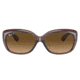 Ray-Ban RB4101 Jackie Ohh Sunglasses - Womens, Transparent Dark Brown Frame, Brown Gradient Lens, Polarized, 58, RB4101-6593M2-58