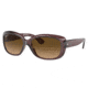 Ray-Ban RB4101 Jackie Ohh Sunglasses - Women's, Transparent Dark Brown Frame, Brown Gradient Lens, Polarized, 58, RB4101-6593M2-58
