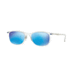 Ray-Ban RB4225 Sunglasses 646/55-52 - Matte Trasparent Frame, Green Mirror Blue Lenses
