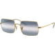 Ray-Ban Rectangle RB1969 Sunglasses, Arista, Clear Gradient Blue, 54, RB1969-001-GA-54
