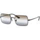 Ray-Ban Rectangle RB1969 Sunglasses, Black, 54, RB1969-002-GB-54