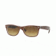 Ray-Ban New Wayfarer Prescription Sunglasses RB2132 RB2132-614585-52 - Lens Diameter 52 mm, Frame Color Top Brushed Brown On Trasp