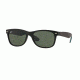 Ray-Ban New Wayfarer Prescription Sunglasses RB2132 RB2132-6182-52 - Lens Diameter 52 mm, Frame Color Matte Black