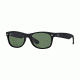 Ray-Ban New Wayfarer Prescription Sunglasses RB2132 RB2132-622-58 - Lens Diameter 58 mm, Frame Color Black Rubber