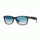 Ray-Ban New Wayfarer Prescription Sunglasses RB2132 RB2132-62423F-52 - Lens Diameter 52 mm, Frame Color Black/top Black Alcantara