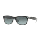 Ray-Ban New Wayfarer Prescription Sunglasses RB2132 RB2132-630971-52 - Lens Diameter 52 mm, Frame Color Matte Black On Opal Ice