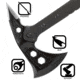 Reapr TAC Hawk Axe, 2Cr13 Stainless Steel, Black Oxide, 11000