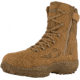 Reebok Womens Rapid Response RB Stealth 8in Boots w/Side Zipper, Coyote, 6.5, RB885-COYOTE-6.5-Womens-W