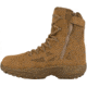 Reebok Womens Rapid Response RB Stealth 8in Boots w/Side Zipper, Coyote, 6.5, RB885-COYOTE-6.5-Womens-W