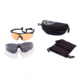 Revision Stingerhawk Eyewear Deluxe Shooters Kit, Clear/Solar/Vermillion Lens, Black Frame, Regular, 4-0152-0006