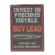 River's Edge 12in.x17in. Weatherpoof Rolled Edge Tin Sign, Precious Metals, 16in. Description 184633