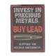 River's Edge 12in.x17in. Weatherpoof Rolled Edge Tin Sign, Precious Metals, 16in. Description 184633