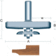 Roman Carbide 3in 5degree Face Cut Panel with Undercutter 1/2in Shank DC1407