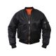 Rothco Kids MA-1 Flight Jackets, Black, S, 7311-Black-S
