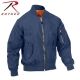 Rothco Lightweight MA-1 Flight Jacket, Navy Blue, XL, 6330-NavyBlue-XL