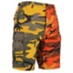 Rothco Two-Tone Camo BDU Short, Stinger Yellow / Savage Orange Camo, XS, S1815-StingerYellowSavageOrangeCamo-XS