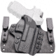 Rounded Wide KYDEX Leather Hybrid Holster for Glock 42, Left Hand, Black, GLK-G42-BK-LH-WDLTHR