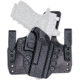 Rounded Wide KYDEX Leather Hybrid Holster for Glock 42, Left Hand, Carbon Fiber Black, GLK-G42-CF-LH-WDLTHR