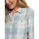 Roxy Capital Dream Long Sleeve Shirt - Womens, Blue Mirage Fields, Large, ERJWT03221-BMK1-L