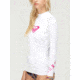 Roxy Whole Hearted Ls - Womens, White, Medium, ERJWR03221-WBB0-M