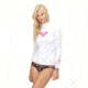 Roxy Whole Hearted Ls - Womens, White, Medium, ERJWR03221-WBB0-M