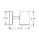 Scandvik 154 Lumens LED Brass Reading Light, 10-30V, 19052P