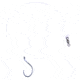 Sea Striker Circle Hook Leader 20# Mono Black Hook, Size 1, 3 per Pack, CHL1