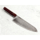 Serene Kitchen Co. Magna Cut Black/Red Chef's Knife, 13.38in Overall, 7.75in CPM Magnacut Stainless Steel Blade, Black/Red Ultrex Suretouch Rubberized G10 Handle, SER001 RED AND BLACK