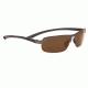 Serengeti Chloe Sunglasses - Shiny Black Zebra Frame, Drivers Gold Polarized Lenses 7623