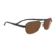 Serengeti Volterra Single Vision Prescription Sunglasses, Satin Black/Grey Stripe Frame-7594SV
