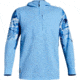 SHED, Under Armour Backwater Hybrid 1/2 Zip Hoodie - Mens - Mens, Aqua Hydro Camo, Large, 1309585-923-L