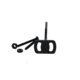 Skull Hooker Bone Bracket Skull Plate Adapter, Black, SKH-BB-ADPT-BLK