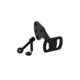Skull Hooker Bone Bracket Skull Plate Adapter, Black, SKH-BB-ADPT-BLK