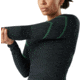 Smartwool Intraknit Thermal Merino Base Layer Crew - Womens, Charcoal/Zen Green, Small, SW019284Q24100S000