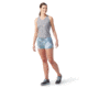 Smartwool Merino Sport Lined Short - Womens, Bleached Aqua Mountain Plaid Print, Medium, SW016604J57M