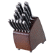Smiths Saber Knife Set w/ Sharpener - 16 Pcs, Black, SP-50978