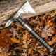 SOG Specialty Knives &amp; Tools Voodoo Hawk Mini Axe, 2.75in, 3Cr13MoV Blade, Black Handle, Silver, SOG-F182N-CP