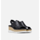 Sorel Joanie III Slingback Wedge Sandals - Womens, Black/White, 9.5 US, 1999411-010-9.5