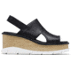 Sorel Joanie III Slingback Wedge Sandals - Womens, Black/White, 9.5 US, 1999411-010-9.5