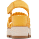 Sorel Joanie IV Slingback Wedge Sandals - Womens, Yellow Ray/Honey White, 7, 2069801-765-7