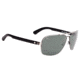 Spy Optic Showtime Single Vision Prescription Sunglasses, Antique Silver W/Black Frame, 672036212864SV