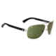 Spy Optic Showtime Single Vision Prescription Sunglasses, Silver w/Black Frame, Grey Green Lens-672036556133SV