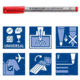 Staedtler Lumocolor Non-Permanent F Width Pen Pack - 8 Colors w/ Stand-Up Box - Yellow, Red, Blue, Orange, Green, Purple, Brown, Black ST 316 WP8