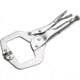 Steelex Plus Locking G-Clamp, 11 in. Long w/ Swivel Pads D2263