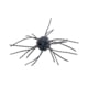 Strike King Tumbleweed Salted Softbait, 4 pack, 3in, Black/Blue, 12-36259