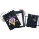 Strong Leather Recessed Velcro Badge And Id Holder With Chain, Black - 71600-0402