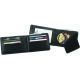 Strong Leather Horizontal Hidden Badge Wallet, Black - 78500-10162