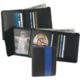Strong Leather Hidden Badge Wallet, Black, 7952BL-4852