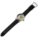 Szanto Automatic Officer Watches, Ivory Dial, Black Strap, Steel, One Size, SZ 6305E